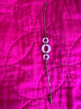 silver ceramic bracelet